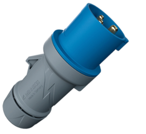 ENCHUFE 16AMP 2P+T 250V AZUL 6H IP44 POWERTOP PLUS (2 CUERPOS)