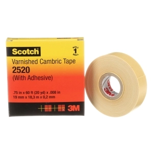 CINTA AISLANTE CAMBRIC CON ADHESIVO 2520 3/4&QUOT; X18MTS