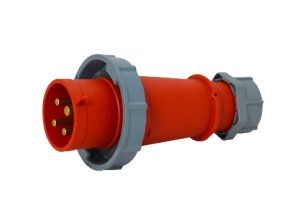 ENCHUFE 32A 3P+T 415V ROJO 6H IP67